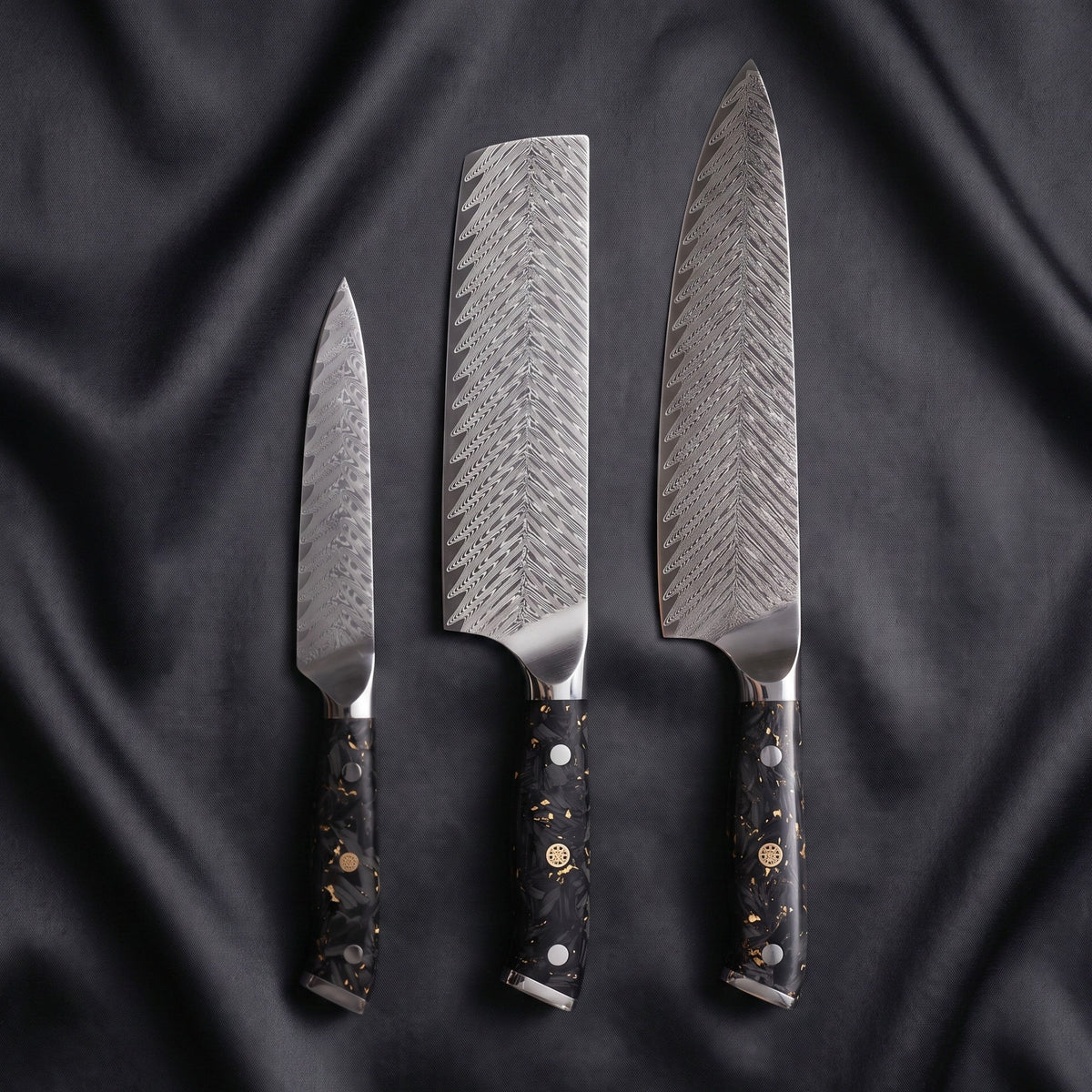 Kinpaku Knife Trio (Gyuto, Nakiri & Utility)