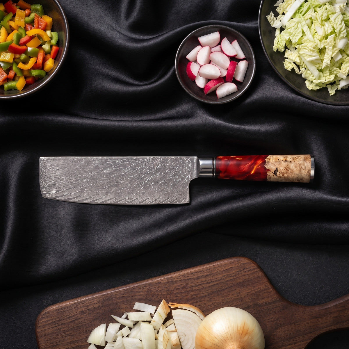 Hozuki Knife Trio (Gyuto, Nakiri & Petty)