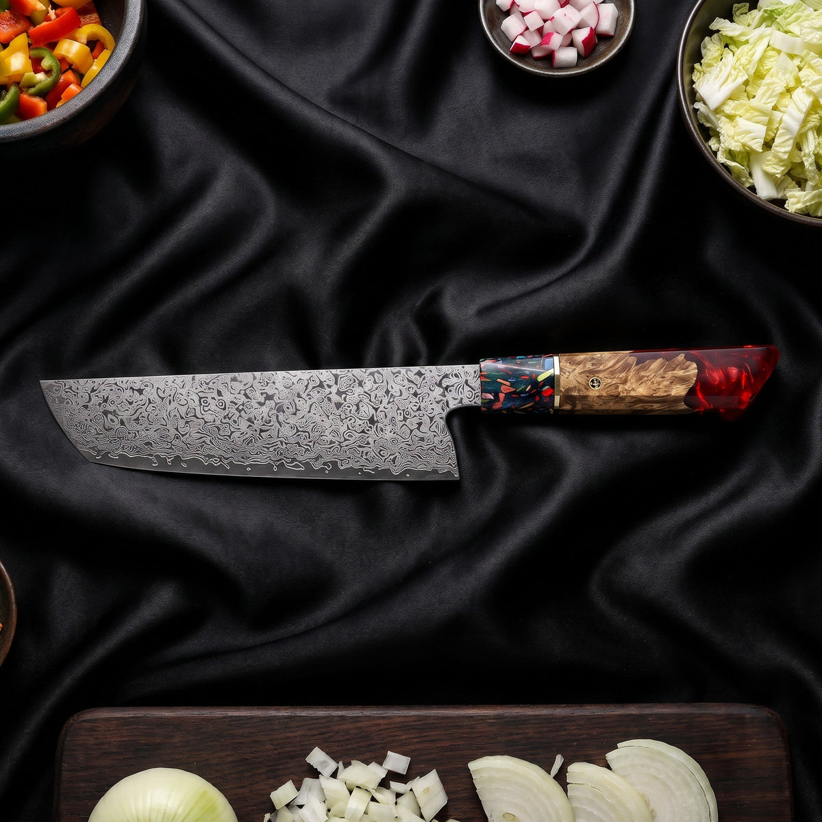 Saiun Knife Trio (Gyuto, Nakiri & Utility)
