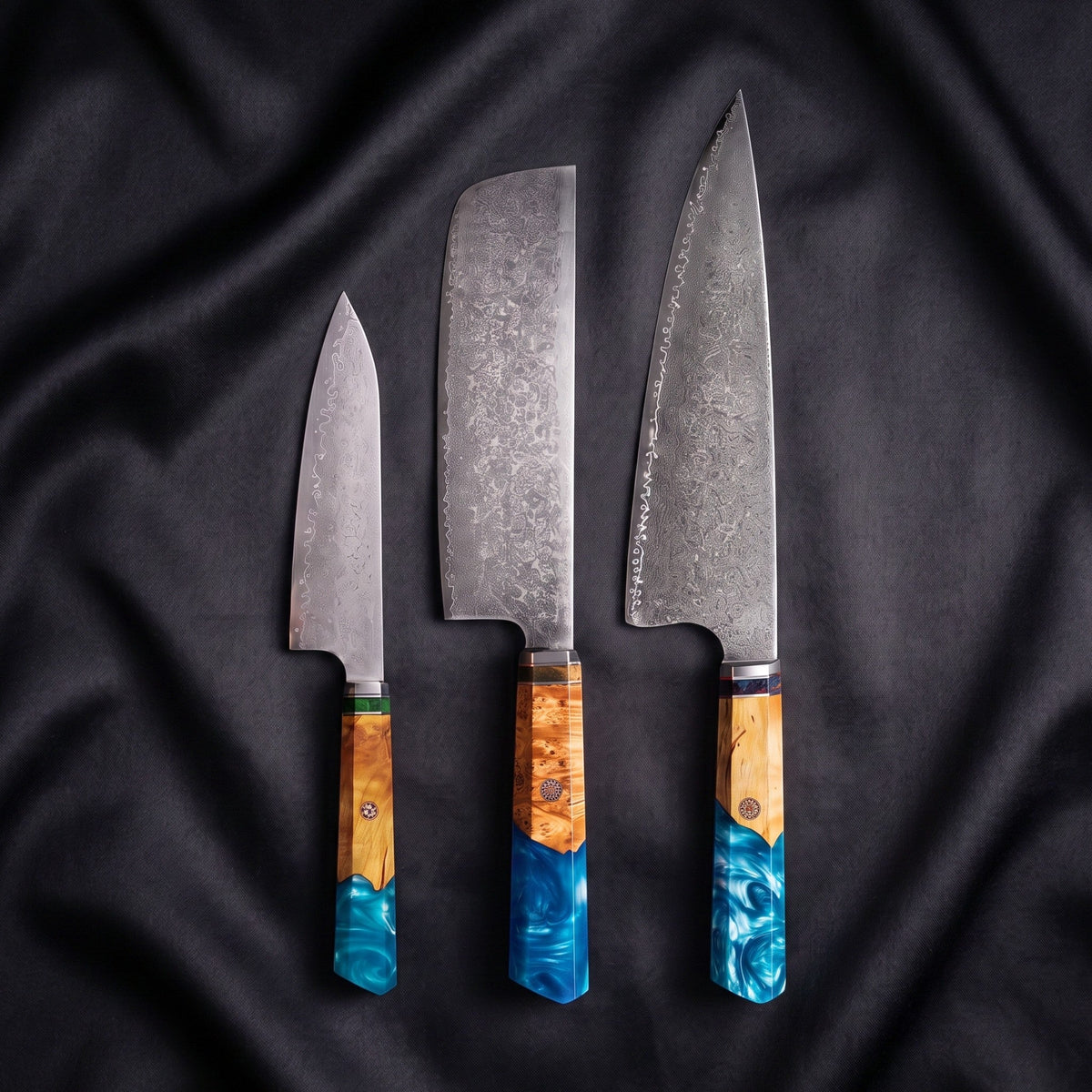 Kawasemi Knife Trio (Gyuto, Nakiri & Utility)