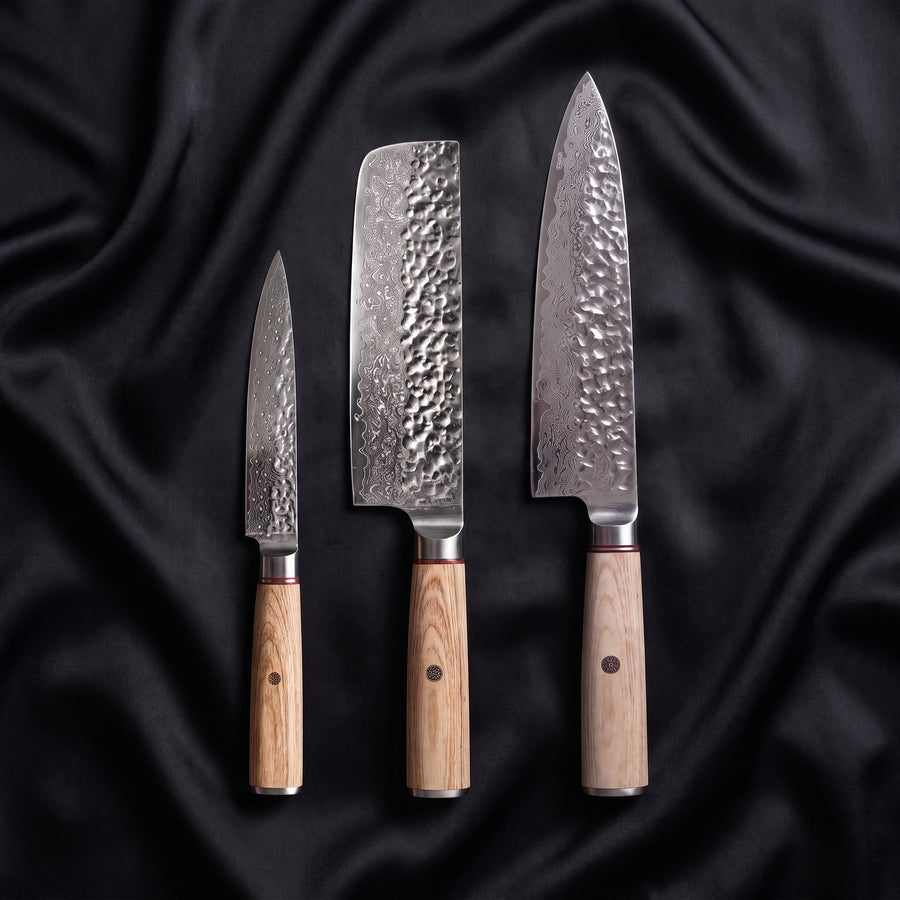 Kinari Knife Trio (Gyuto, Nakiri & Petty)