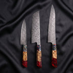 Saiun Knife Trio (Gyuto, Nakiri & Utility)