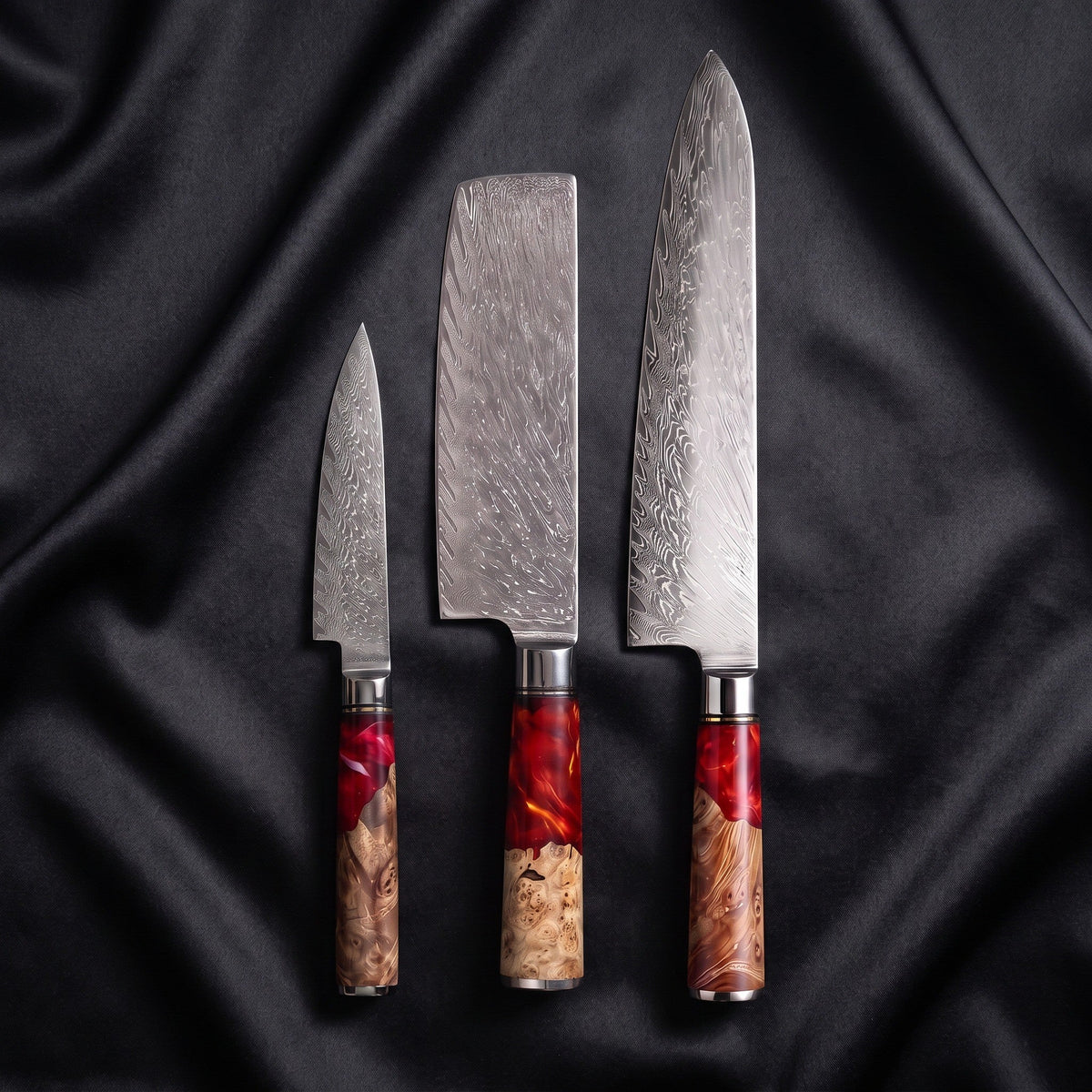 Hozuki Knife Trio (Gyuto, Nakiri & Petty)
