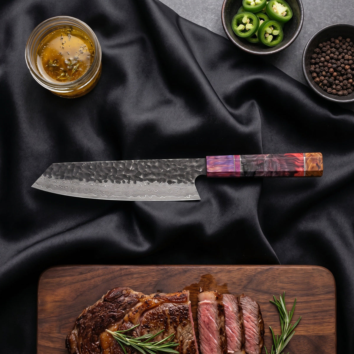 Hotaru Damascus Knife Set