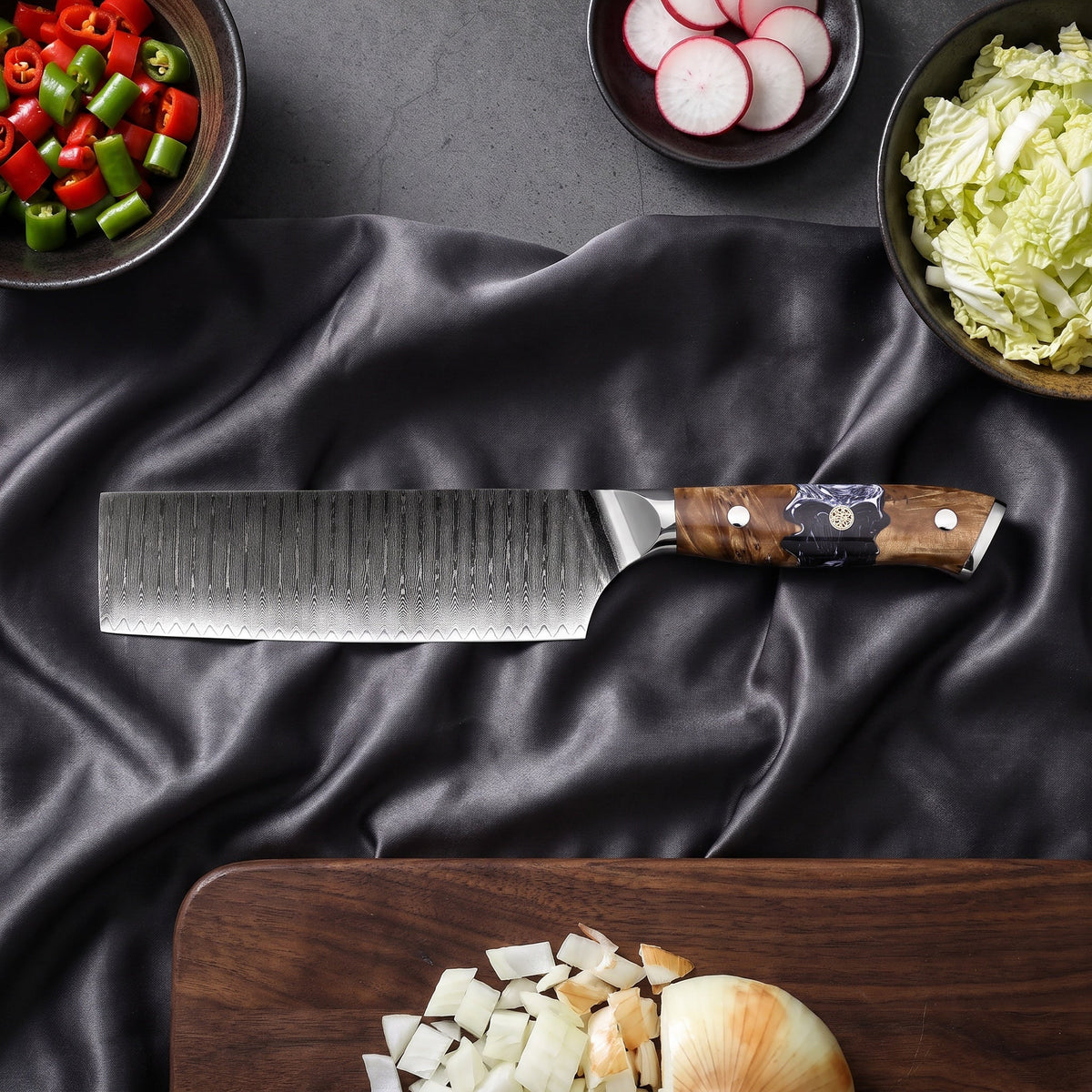 Hyoga Damascus Knife Set