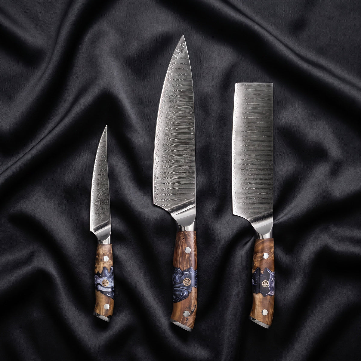 Hyoga Knife Trio (Gyuto, Nakiri & Petty)