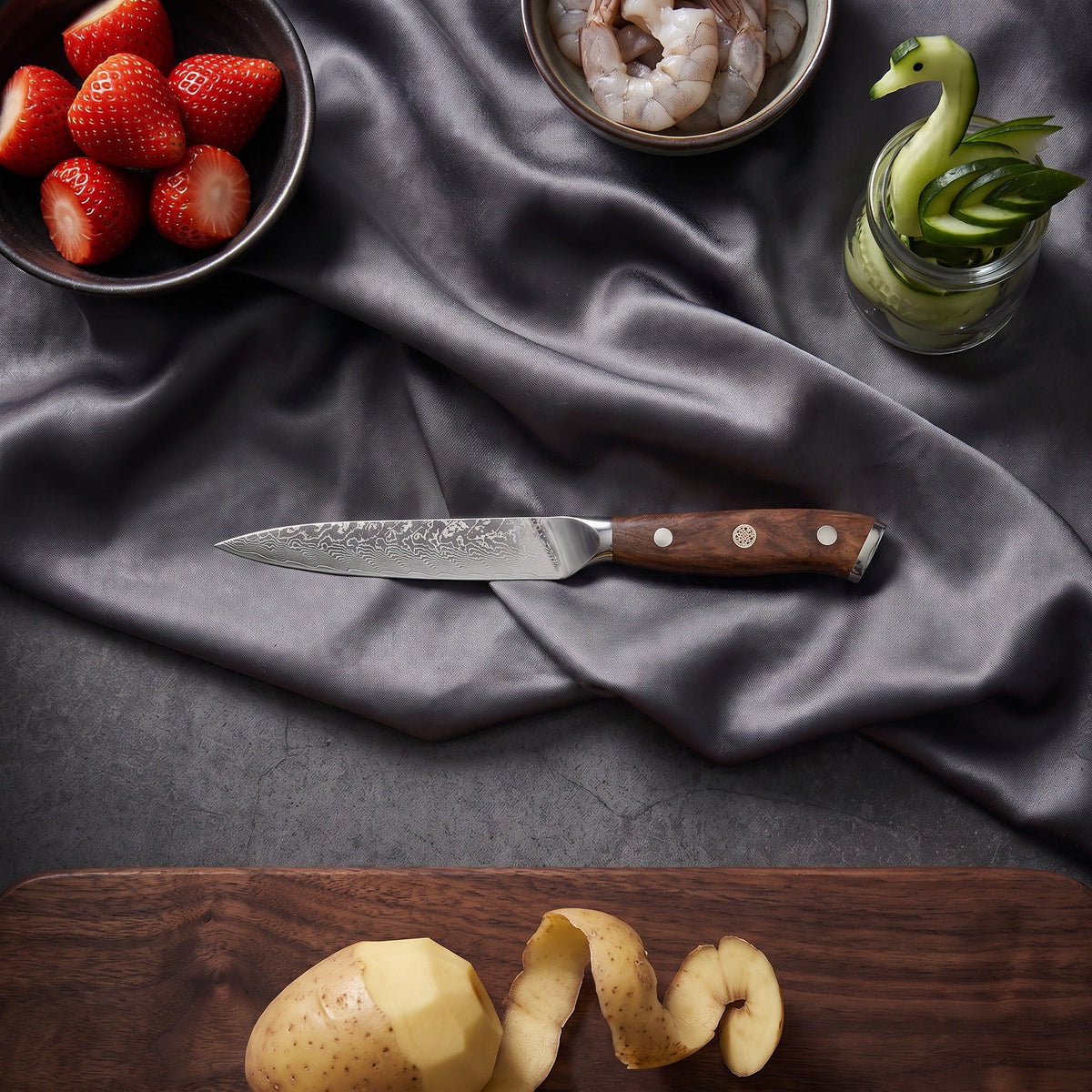 Okami Damascus Knife Set