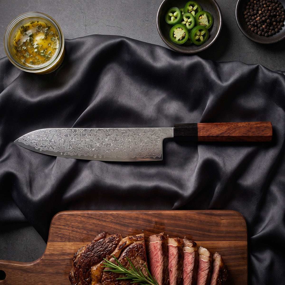 Samidare Damascus Knife Set