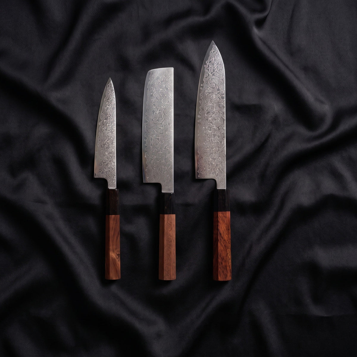 Samidare Knife Trio (Gyuto, Nakiri & Petty)