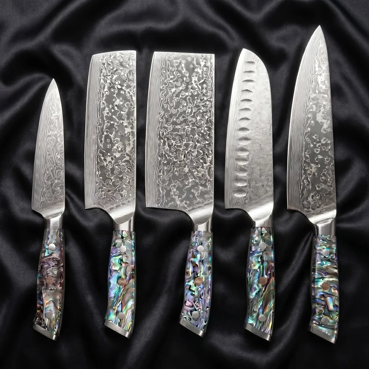 Sazanami Damascus Knife Set