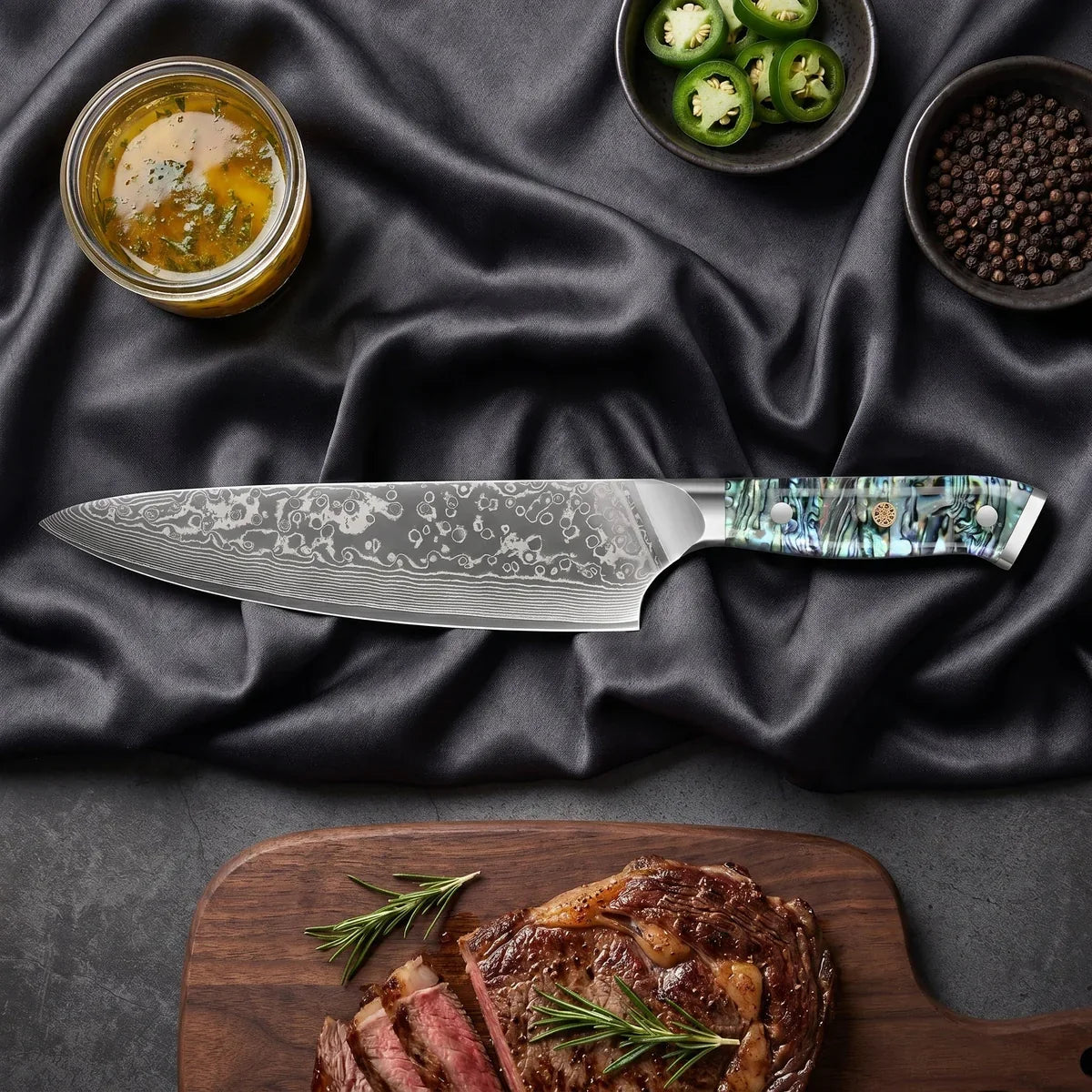 Sazanami Knife Duo (Gyuto & Santoku)