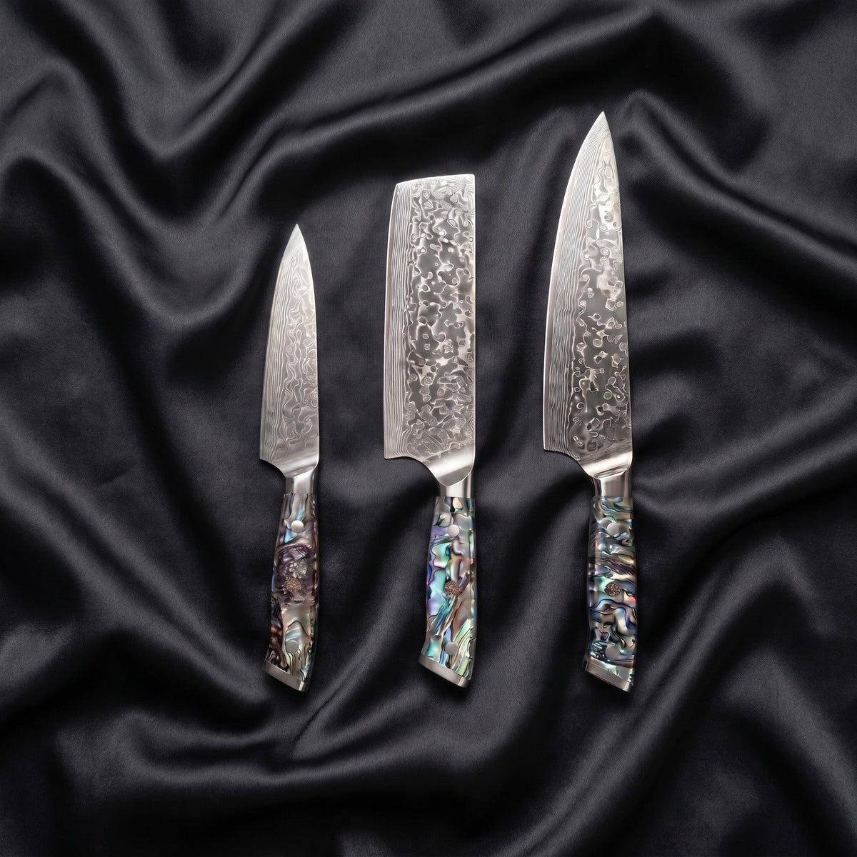 Sazanami Knife Trio (Gyuto, Nakiri & Petty)