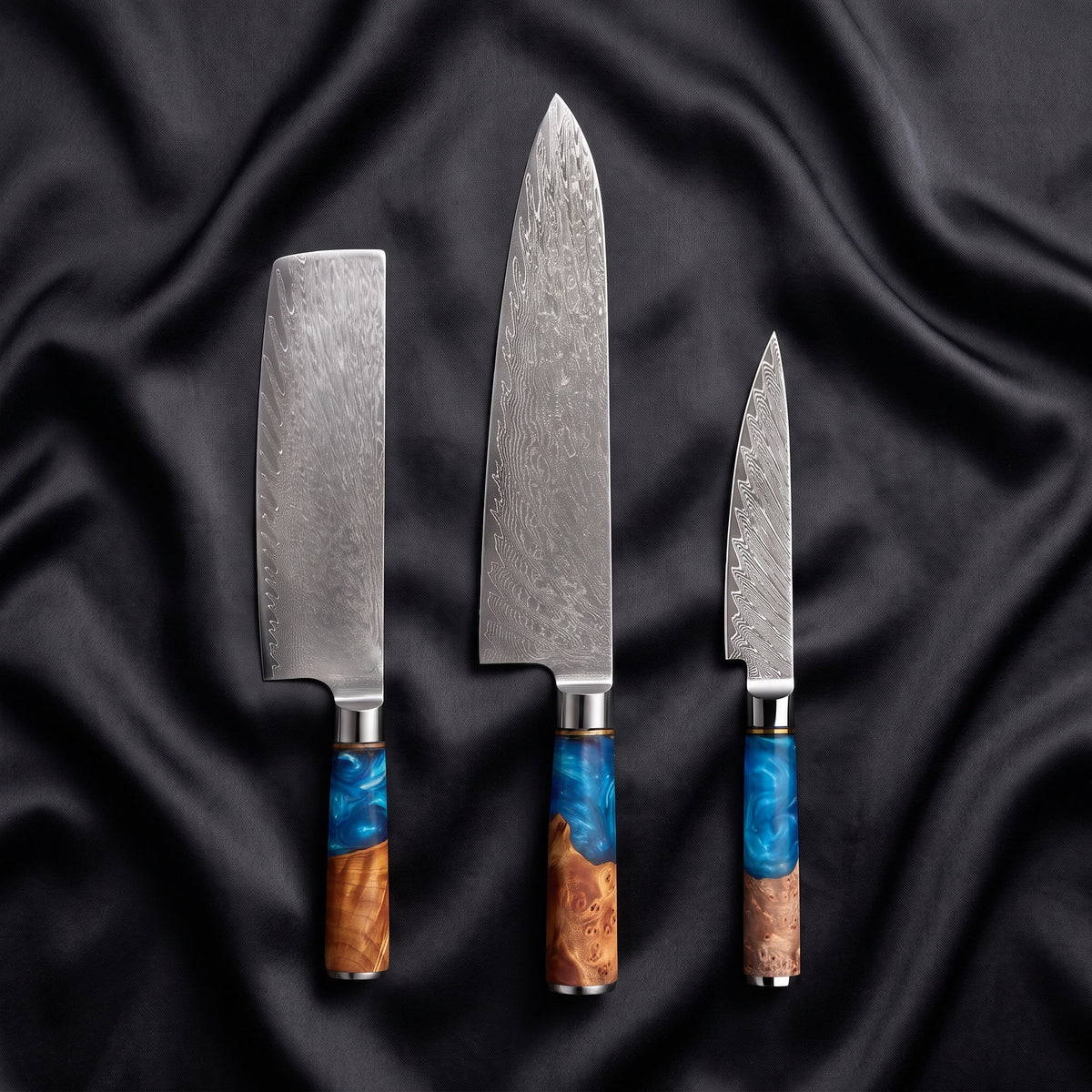 Shion Knife Trio (Gyuto, Nakiri & Petty)