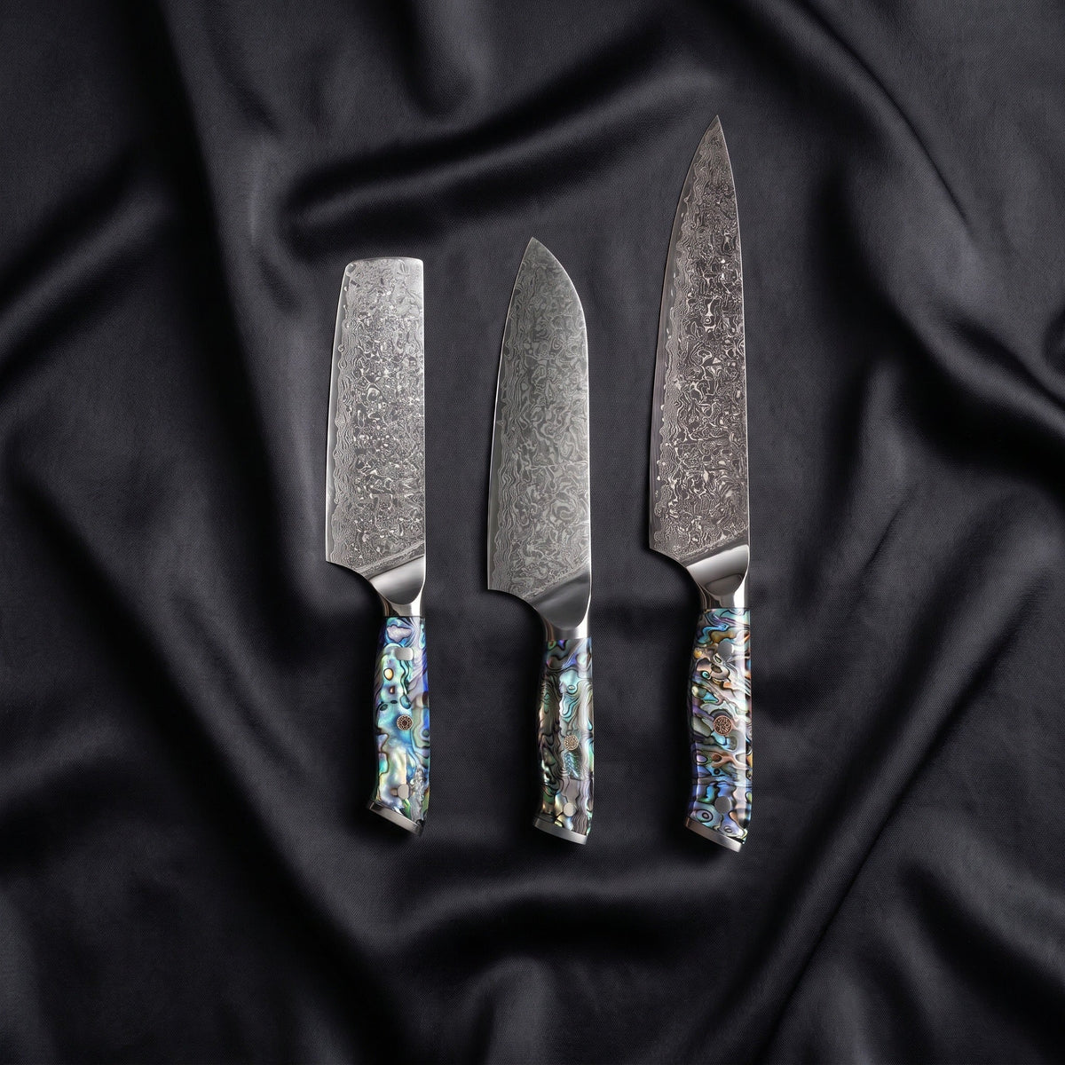 Shizuku Knife Trio (Gyuto, Nakiri & Santoku)