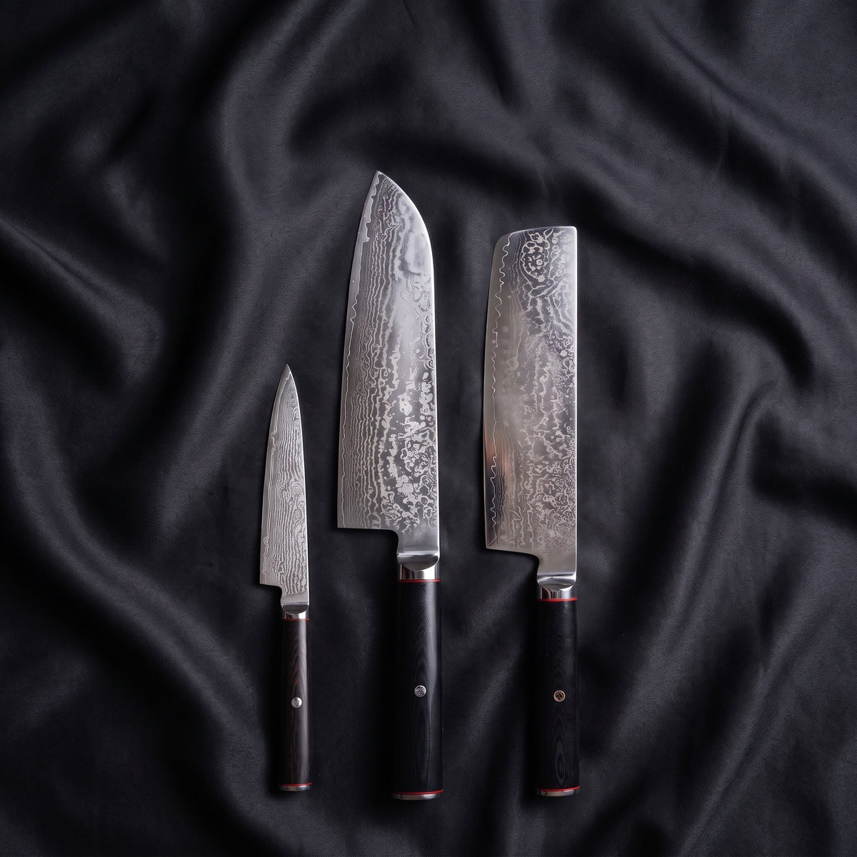 Tsurugi Knife Trio (Santoku, Nakiri & Petty)